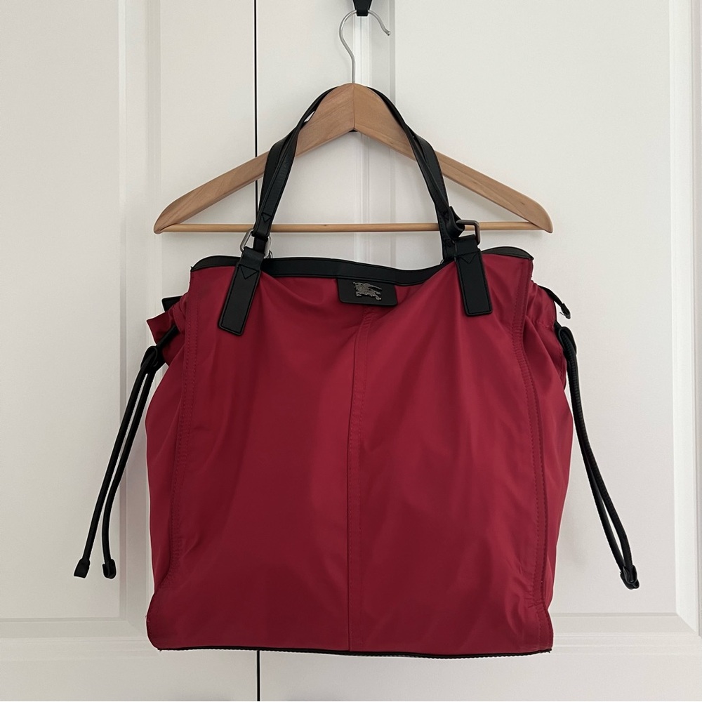 Burberry Solid Nylon Buckleigh Tote Bag